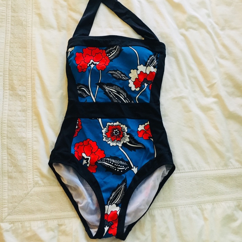 Boden SANTORINI SWIMSUIT China Blue Maritime